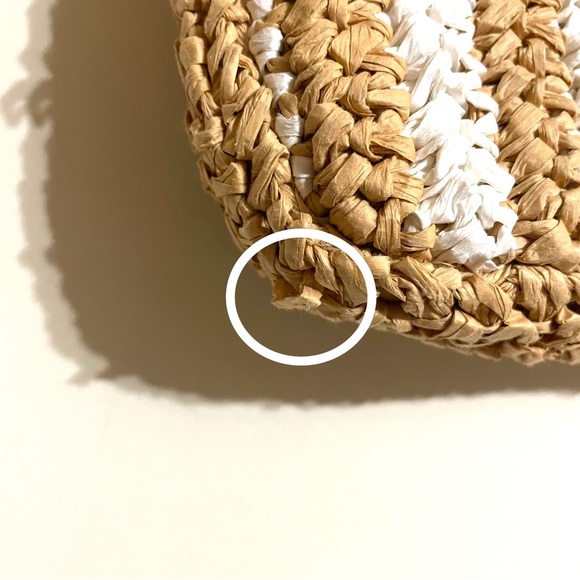 Anthropologie Striped Raffia Shoulder Bag - Picture 11 of 12